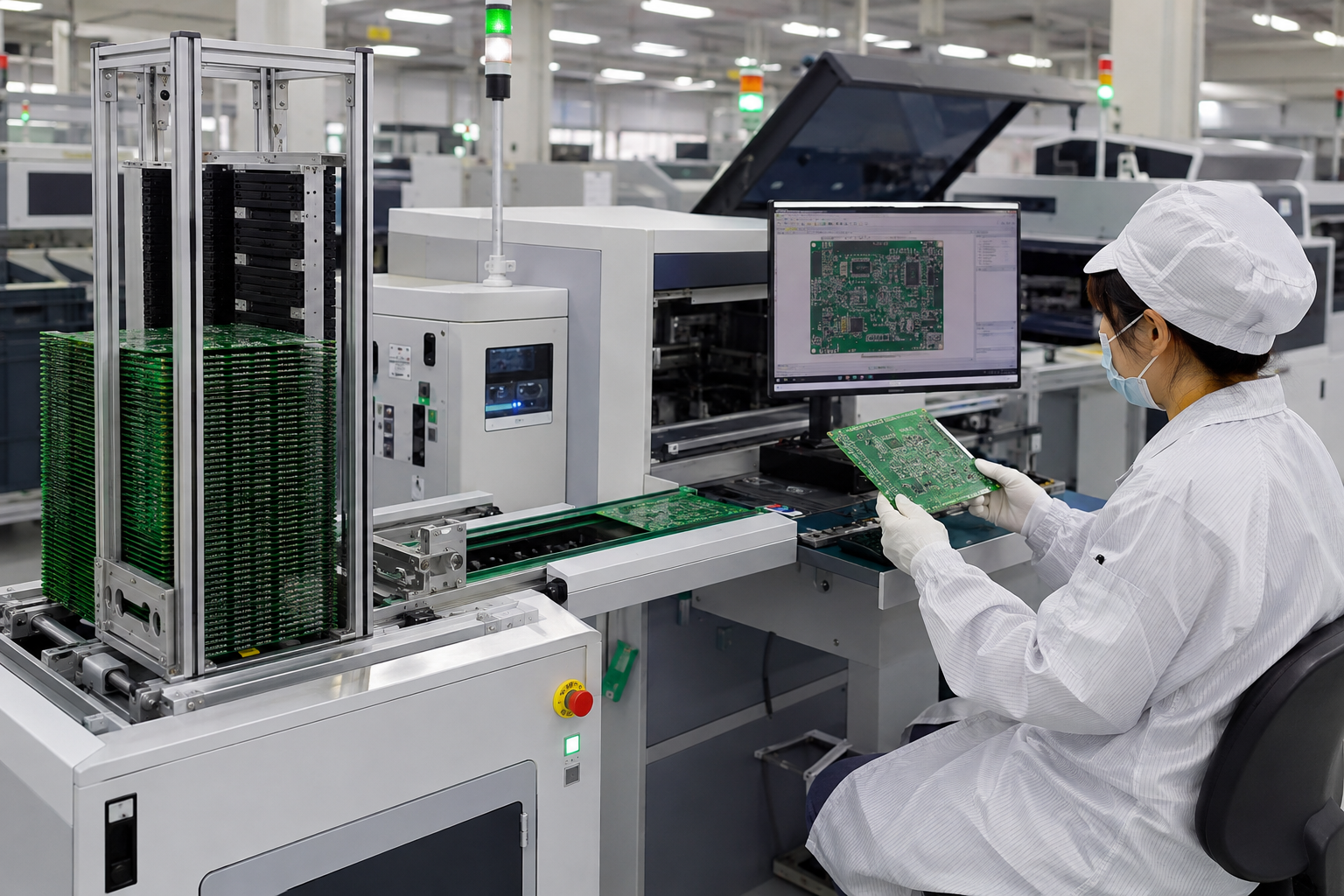 SMT PCB Loader With Quality Control for Stable Lines